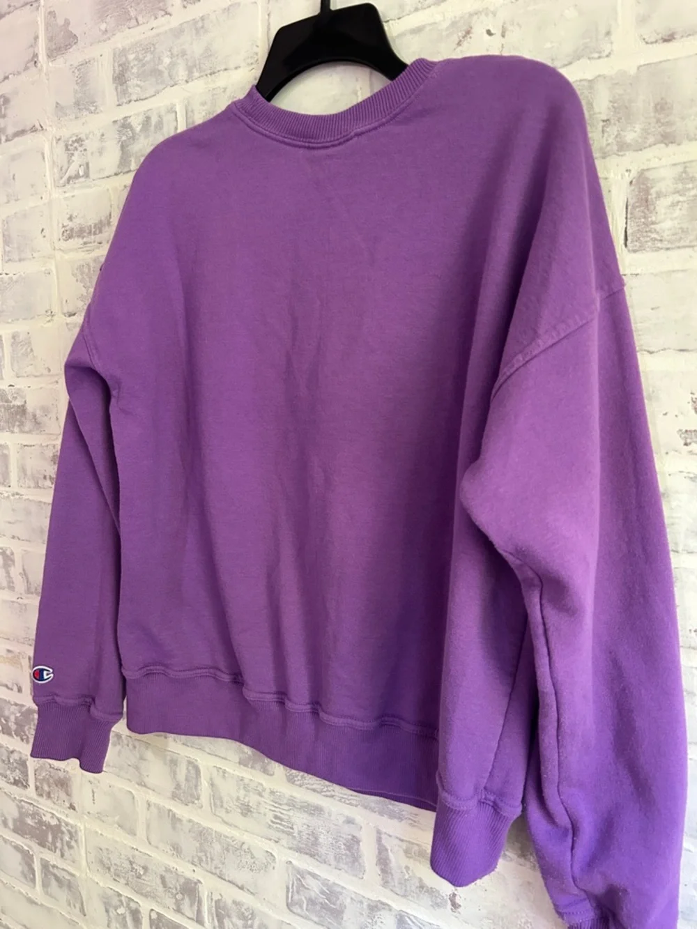 Champion Sweatshirt Womens Med Purple Crewneck Pullover Sweater Outdoors Casual